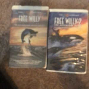 Free Willy 1&2 VHS tapes.